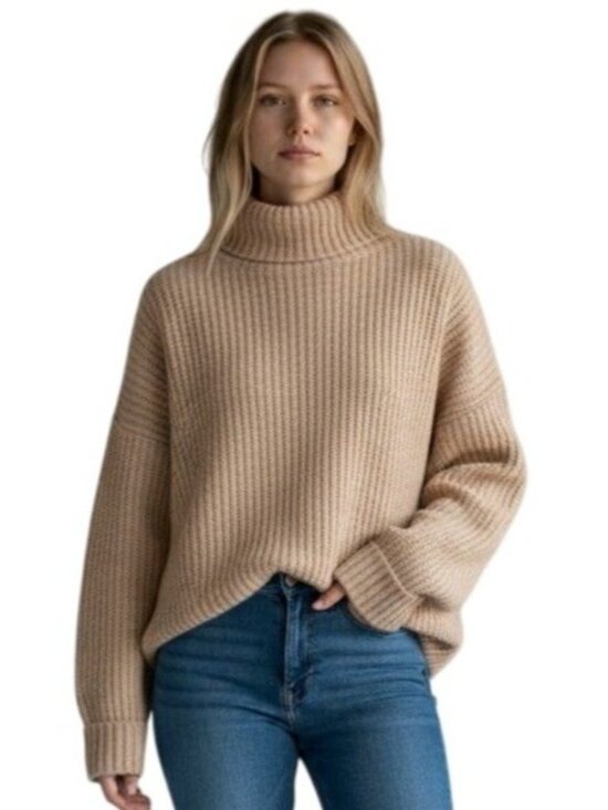 Anine Bing Sydney Sweater in Camel - Size L - Picture 1 of 9